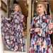 Women's Clothing Plus Size Clothes Elegant Printed Plus Size Office Dress For Women - Flowy Long Sleeve Midi Dress With Ethnic_ecoleips.com