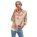 Verve Women's Clothing 2025 Autumn New Turn-down Collar Open Button Leopard Print Jacquard Long Sleeve Shirt_ecoleips.com