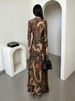 Weird Puss See Through Long T-Shirts Women Snake Print Turtleneck Long Sleeve High Split Elastic Sexy Coquette Skinny Club Tops_ecoleips.com