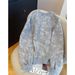 High-End Snowflake Gray Round Neck Pullover Sweatshirt For Women 2025 Early Loose Casual Versatile Spring And Autumn_ecoleips.com