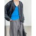 Aria Basics Taochuan Korean-style Retro Casual Jacket With A Sophisticated Round Neck And Soft Leather Texture 2786_ecoleips.com