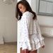 European And American Summer New Ruffled Long Sleeve Shorts Comfortable Pajamas Two-Piece Set Cross-Border_ecoleips.com
