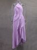 Mozision Elegant Off-shoulder Ruffle Sexy Maxi Dress Women Fashion Halter Sleeveless Backless Draped Pleated Club Party Dress_ecoleips.com