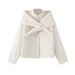 Quilted Detachable Scarf Cotton Jacket For Women - Loose Fit Stand Collar Winter Coat, Casual Outerwear_ecoleips.com