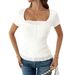 European American Style Two-piece Lace Top, New Summer Short-sleeve T-shirt For Women, Sweet And Spicy Girl Pure_ecoleips.com