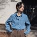 Women's Denim 2026 Spring/autumn Long-sleeve New Design Niche Jacket Slimming Retro Layered French-style Shirt_ecoleips.com