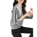 Women's Designer Style Sweatshirt Loose Fitting Korean Textured Long Sleeved Color Blocked Top Spring Autumn Collection_ecoleips.com