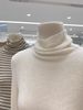 Autumn Winter Wool Pile High Neck Knitted Women Pullover Sweater Base Shirt Stylish Mint Green Slim Fit Long Sleeve Top_ecoleips.com