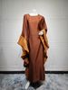 Women's Clothing Muslim Fashion Robe Dress Waist Satin_ecoleips.com