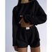 Spring And Summer New European And American Women's Suits, Fashionable And Simple Slim-fitting Loose Pullover Tops And Shorts_ecoleips.com