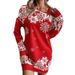Cross-border Christmas Dress Fashionable Sexy Versatile European And American Style Red_ecoleips.com