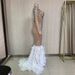 Women’s Clothing Evening Gown Dress Elegant Feather Trim Dress_ecoleips.com