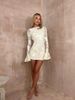 2025 Backless Flared Sleeve Bodycon Dress Fashion Sexy Slim Fit_ecoleips.com