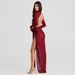 Elegant Lace See-Through Bodysuit & High-Slit Maxi Dress Set – Sexy Backless Two-Piece Outfit For Women_ecoleips.com