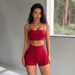 Women's Y2K Fitness Style Sports Tank Top And Yoga Shorts Set Cross Border E-Commerce European American Summer 2026_ecoleips.com