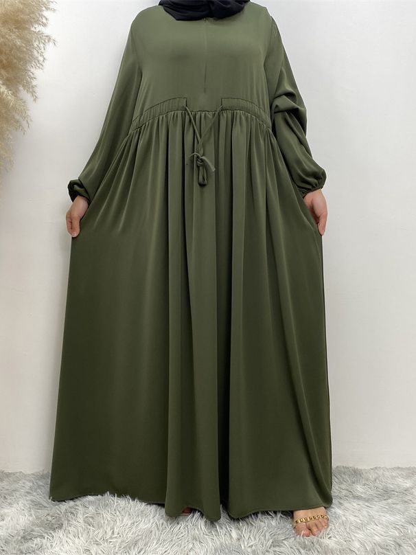 Ramadan New Muslim Loose Black Abaya For Womens Kimono Dubai Zipper Front Robe Moroccan Long Dress Jalabiyat Arab Women Kaftan_ecoleips.com