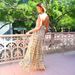 Women's Clothing American Style Sleeveless Halter Neck Printed Dress Sweet Temperament Backless A-Line Long Skirt For Female Sexy_ecoleips.com