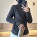 Women's Clothing Slim Fit Polar Fleece Stand Up Collar Plus Velvet Sweater Jacket For Women Spring And Autumn_ecoleips.com