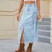 Verve Women's Fashion New Washed Elastic Waist Ribbon Cargo Skirt Trend_ecoleips.com
