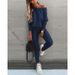 2024 European And American Foreign Trade Hot Sale Solid Color Fashion Casual Lace-Up Off-Shoulder Sports Pants Long Set_ecoleips.com