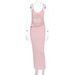 2025 Summer New European And American Style Mesh Beach Vacation Long Stretchy Bodycon Women's Sexy Strap Dress_ecoleips.com