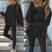 New Women's Clothing Solid Color Long-sleeved Sweater Casual Jacket Sports Suit Women_ecoleips.com