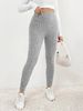 Women's Solid Color Mid Waist Slim Fit Leggings Autumn/Winter Warm Cold Proof Casual Sports Yoga Bare Legs_ecoleips.com