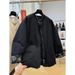 girl Vintage Round Neck Jacket For Women, New Autumn Winter Style, Lazy And Relaxed Casual Cotton Coat_ecoleips.com