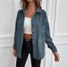 "Stylish Corduroy Long Sleeve Shirt With Button Front & Pockets – Versatile Casual Top For Women"_ecoleips.com