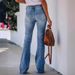 specializes in European and American foreign trade high waist hip elastic flared large size jeans for women_ecoleips.com