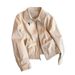Kaikuo Women's Long Sleeve Zipper Jacket European American Casual Vacation Style Autumn/Winter Clothing_ecoleips.com