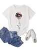 European And American Cross-border Foreign Trade Clothing, Simple Floral Round-neck Printed Women's Short-sleeve T-shirt_ecoleips.com