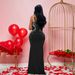 Women's Clothing New Sexy Suspender V Neck Long Skirt Slim Hot Diamond Hip Dress_ecoleips.com