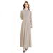 Verve Women's Muslim Abaya Dress Loose Plus Size Outerwear_ecoleips.com