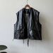 Yanshuang PU For Women, Autumn French Design Sense Plaid Lined Sleeveless Leather Vest H9863_ecoleips.com