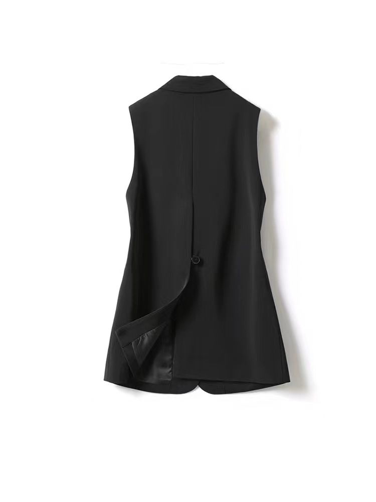 Women's Clothing sleeveless suit vest women's loose coat new high-end waistcoat vest _ecoleips.com