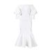 D3223 Cross-Border Foreign Trade Summer New One-Shoulder Lace Elegant Fishtail European And American Style Dress_ecoleips.com