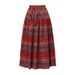 Retro Bohemian Ethnic Print For Women, 2026 Autumn New High-Waisted Slimming Long A-Line Skirt_ecoleips.com