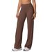 High-Waisted Double-Sided Brushed Solid Color Yoga Pants Loose Breathable Wide Leg Flared Pants For Running Fitness And Yoga Women's Sportswear_ecoleips.com