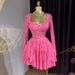 Women's Elegant Sweet Square Neck Bow Long Sleeve Dress American Style Cross Border Summer New 2026 Irregular_ecoleips.com