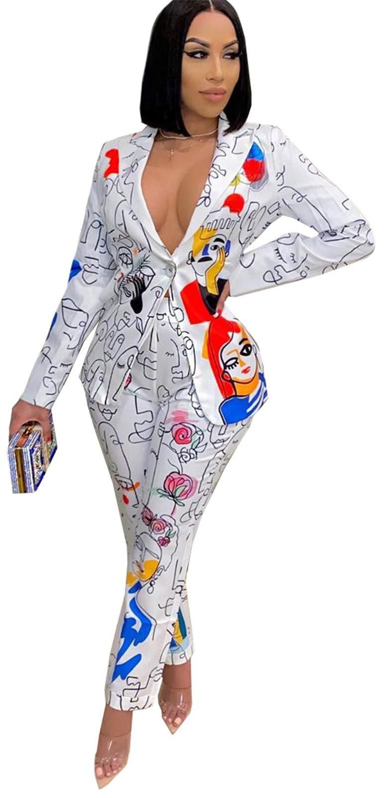 Women Niche Design Contrast Color Button Long Sleeve Suit Jacket Slim Loose Spring New Suit Sets_ecoleips.com