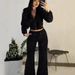 Women's Clothing Y2K Rhinestone Hooded Sweatshirt Cardigan High-Waisted Slim Fit Sweatpants Set American Style Casual Fashion_ecoleips.com