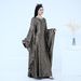 Women's Clothing Elegant Batwing Sleeve Leopard Print Maxi Dress With Scarf - Polyester Flowy Long Dress For Women, Office & Casual Wear_ecoleips.com