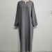 Relaxed Fit Long Sleeve Maxi Dress With Belt, Flowy Casual A-Line Dress For Women In Soft Colors Versatile And Flattering Length_ecoleips.com