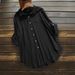 Women's Long Sleeve Button Shirt - Loose Fit Solid Color T-Shirt (European & American Style)_ecoleips.com