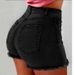 Women’s Clothing women's denim shorts tassel ripped high waist jeans hot pants_ecoleips.com