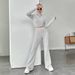 Voya Hot Selling Women's Solid Color Simple Style Fashion Set For Spring And Summer Fashion, Casual Sports Style Temperament Two-piece Set_ecoleips.com