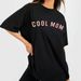 Women's Casual Black T-Shirt Simple round Neck Short Sleeve Breathable Cotton Polyester Top with Loose Letter Print for Spring/Autumn & Summer_ecoleips.com