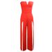 Women's sexy slim fit slit trousers suit women's tube top hip bandage red jumpsuit_ecoleips.com