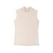 Huaye Summer Half-Turtleneck Sleeveless Vest For Women, Mulberry Silk Stretch Knit Solid Color Top, Base Shirt T-Shirt_ecoleips.com